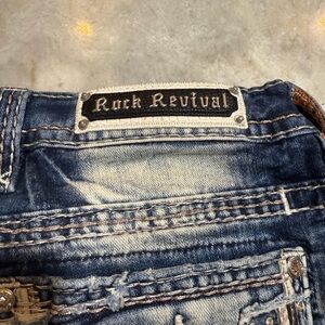 Rock Revival Faded Blue Denim Jeans